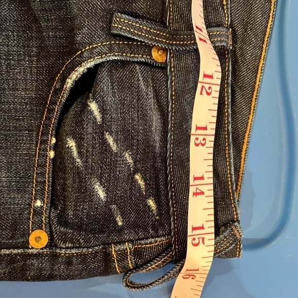 🌸 True Religion Avery Distressed Button Fly Jeans Size 25/35 Long USA - Picture 12 of 12
